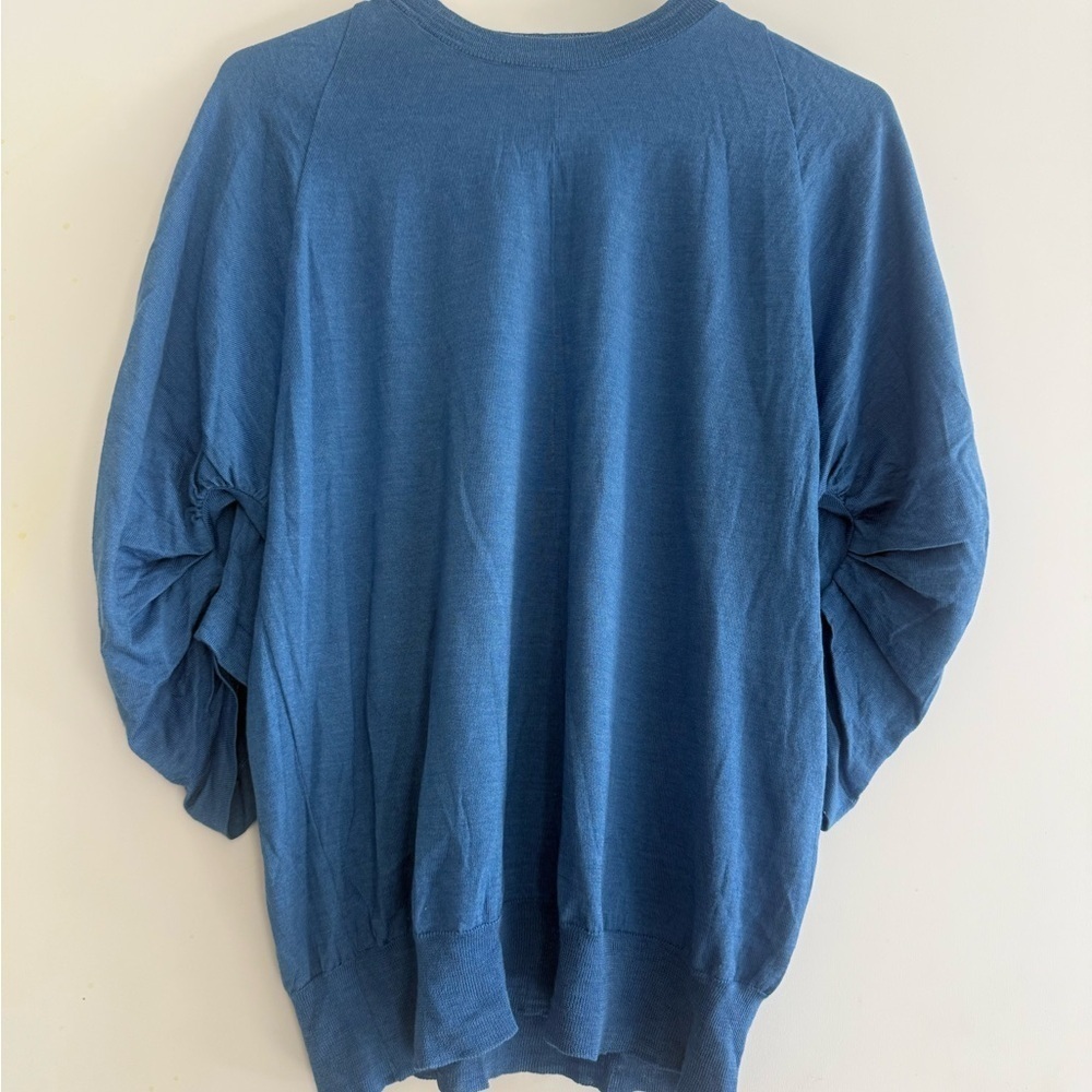 Stella McCartney Wool And silk Blend Ruched Sleeves Sweater Blouse Size 38 US8